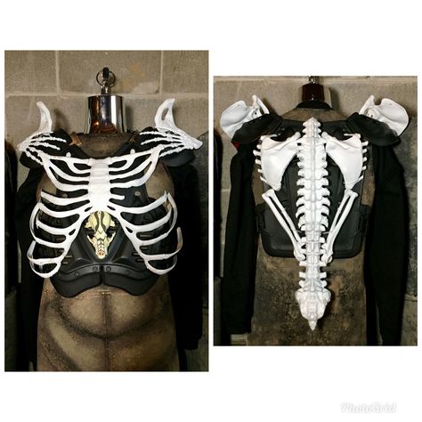 Bone Armor Necromancer, Bone Clothes, Skeleton Armor, Bone Costume, Bones Costume, Demon Back, Bmx Gear, Bone Armor, Skeleton Fashion