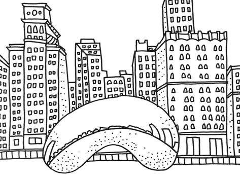 Chicago by Jag Nagra on Dribbble Chicago Coloring Pages, Chicago Logo, Map Illustration, Cool Pencil Drawings, Coloring Sheets For Kids, Illustrated Map, Coloring Sheets, Coloring For Kids, Drawing Ideas