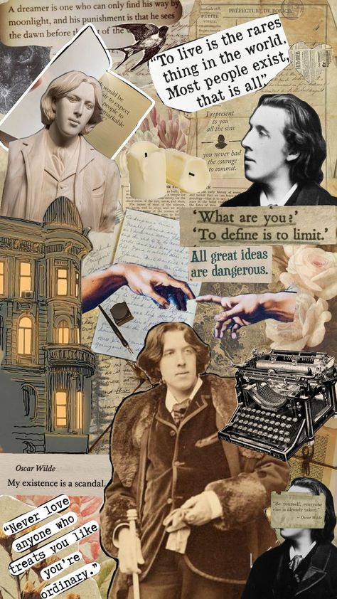 Oscar Wilde Oscar Wilde Aesthetic, Oscar Wilde Books, Wilde Quotes, Warrior Poet, Quote Collage, Oscar Wilde Quotes, Insta Captions, Francis Bacon, Writer Quotes