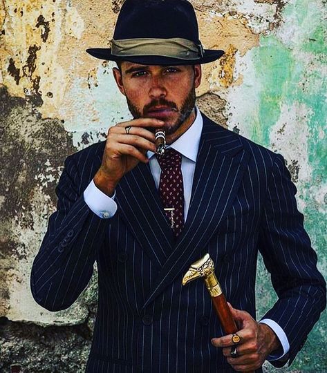 Cuban style Maestro wishing you a great week #dandy #dandymagazine #elegance #gentleman #menswear #outfit #picoftheday #suit #style #men… Mafia Men, Navy Espadrilles, Black Pinstripe Suit, Gentleman Lifestyle, A Man In A Suit, Cuban Shirts, Man In A Suit, Dandy Style, Pinstripe Suit