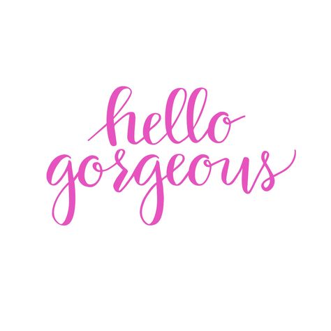 Hello Gorgeous! Follow @amintmacaroon on Instagram for more beautiful lettering! Beautiful Lettering, Wave Goodbye, Hello Lovely, Crock Pot Slow Cooker, Sayings And Quotes, Hello Gorgeous, Printable Stickers, Girly Girl, More Beautiful