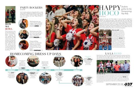 Student Life Yearbook, Teaching Yearbook, Rally Idea, Homecoming King, Yearbook Template, Homecoming Themes, Yearbook Staff, Foreign Exchange Student, Yearbook Spreads