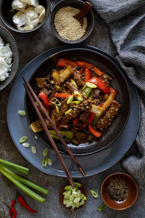 Beef Black Bean Sauce, Chinese Black Bean Sauce Recipe, Salted Black Beans Chinese Recipe, Fish With Black Bean Sauce Chinese, Black Bean Beef, Chinese Black Pepper Beef, Chinese Braised Beef, Beef In Black Bean Sauce, Bean Sauce Recipe