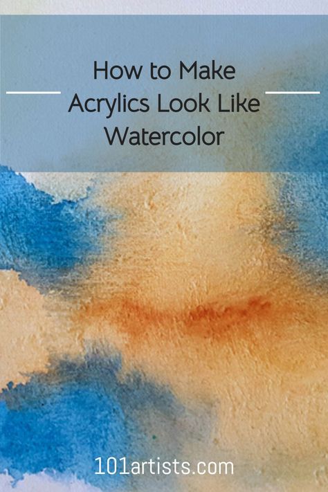 Learn how to paint with acrylics - PRO TIPS - Art CLASSES - TUTORIALS - DEMOS - Step by step: See more classes https://101artists.com https://101artists.com/how-to-paint-with-acrylics-watercolor-effects/ Acrylic Paint Watercolor Effect, How To Make Acrylic Paint Look Like Watercolor, Watered Down Acrylic Paint, Watercolor And Acrylic Painting Mixed Media, Fluid Painting Techniques, Acrylic Water Painting, Acrylic Painting Tutorials Step By Step, Acrylic Paint Techniques, Watercolour Lessons