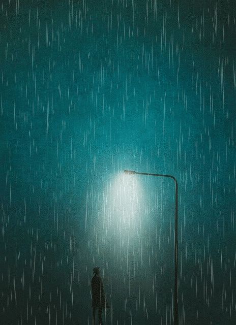 Rain Gif, I Love Rain, Arte 8 Bits, Love Rain, Singing In The Rain, Walking In The Rain, Wallpaper Animes, Rainy Night, Aesthetic Gif