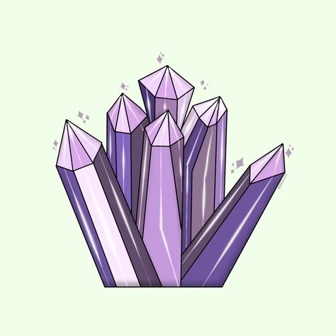 crystal illustration Amethyst Illustration, Crystal Illustration, Amethyst, Crystals