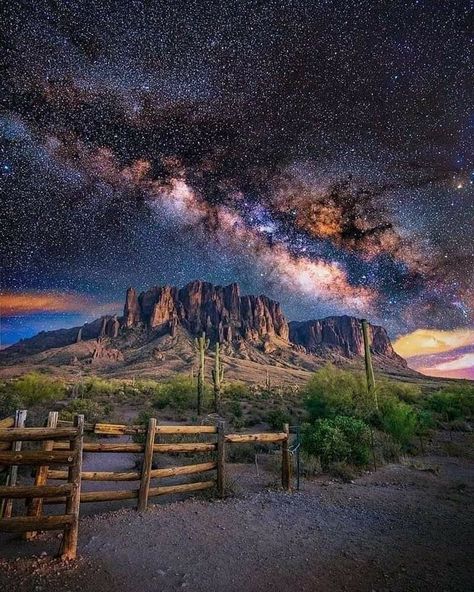 Superstition Mountains Arizona, Superstition Mountains, Space Images, Milky Way Galaxy, Amazing Art Painting, Fantasy Landscape, Milky Way, Featured Artist, Amazing Nature