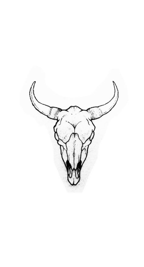 Bull Skull Tattoo Linework, Bison Skull Tattoo Simple, Cow Skull Tattoo Stencil, Cow Skull Drawing Simple, Country Inspired Tattoos, Buffalo Skull Tattoo, Bull Skull Drawing, Cow Skull Drawing, Citrus Tattoo