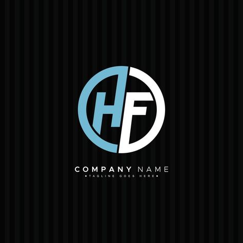 Initial Letter HF Logo, Simple Alphabet Logo Hf Letter Logo, Hf Logo Design, Form Design Web, Simple Alphabet, Alphabet Logo, Alphabet Style, Visiting Card, Initials Logo, Letter Logo Design