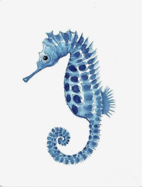 Sea Horse Painting, Sea Horse Drawing, Sea Horse Art, Sea Horses Illustration, Seahorse Drawing, Seahorse Painting, Beach Wall Collage, Seahorse Art, Sea Life Art