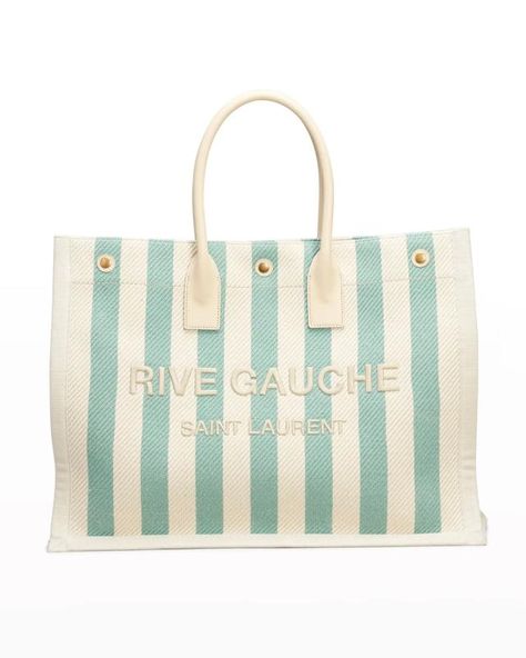 The Most Stylish Beach Bags for Toting Your Seaside Essentials Like a Star Saint Laurent Tote, Vogue France, Saint Laurent Handbags, Designer Totes, Rive Gauche, Saint Laurent Bag, Canvas Tote Bag, Canvas Leather, Tote Bag Design