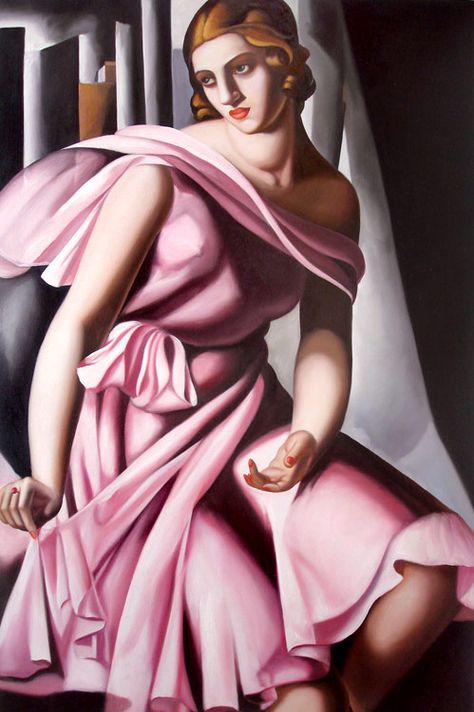 tamara de lempicka Tamara Lempicka, Art Deco Portrait, Art Deco Artists, Art Deco Paintings, New Architecture, Art Deco Movement, Estilo Art Deco, Norman Rockwell, Wassily Kandinsky