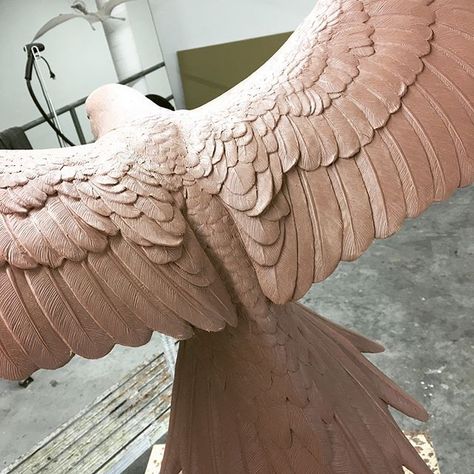 Monster Clay on Instagram: “Monster Clay Sculpt of the Day 09/18/18 📷 : @bluerhinostudio  #art #characterdesign #clay #claysculpture #ilovemonsterclay #mcsotd #monster…” Eagle Sculpture Clay, Bird Sculpture Clay, Amanda Tattoo, Monster Clay Sculpture, Clay Wings, Monster Clay, Downtown Art, Clay Monsters, Dremel Carving