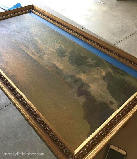 She Buys An Ugly Old Painting From A Thrift Store. Hours Later? I Want This In My House! Thrift Store Art, Repurposed Art, Old Picture Frames, Oversized Art, Old Frames, Diy Farmhouse Decor, Store Hours, Old Paintings, Large Picture Frames