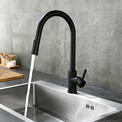 Pull Down Touch Single Handle Kitchen Faucet Kitchen Faucet Black, Traditional Kitchen Faucets, Bronze Kitchen Faucet, Touch Kitchen Faucet, Bronze Kitchen, Black Kitchen Faucets, Single Handle Kitchen Faucet, Kitchen Faucets, Kitchen Sink Faucets