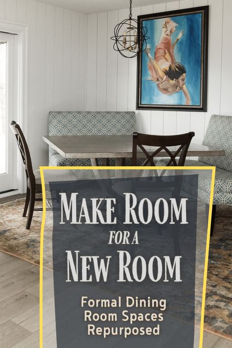 What To Do With A Dining Room Spaces, Turning Dining Room Into Bedroom, Dinning Room Alternatives Spaces, Alternative Use For Dining Room, Formal Dining Room And Office Combo, Ideas For Unused Dining Room, What To Do With Unused Dining Room, Remodel Dining Room, What To Do With Dining Room You Dont Use