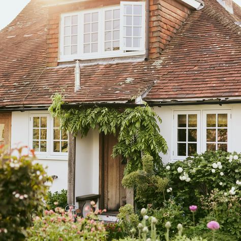 Garden designer Butter Wakefield's house is a slice of the country in the city House And Garden Uk, Cottage House Garden, Butter Wakefield, Garden In Containers, Small Front Garden Ideas, Small Scale Gardening, Small Front Gardens, Clematis Montana, West Facing Garden