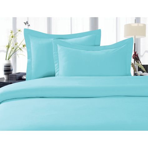 Elegant Comfort 1500 Thread Count Wrinkle,Fade and Stain Resistant 4-Piece Bed Sheet set, Deep Pocket, HypoAllergenic - Queen Aqua Blue - Walmart.com - Walmart.com Aqua Bedding, Contemporary Duvet Covers, Luxury Duvet Covers, California King Bedding, Luxury Bedding Sets, Twin Duvet, Soft Duvet Covers, Bed Sheet Sets, Modern Bed