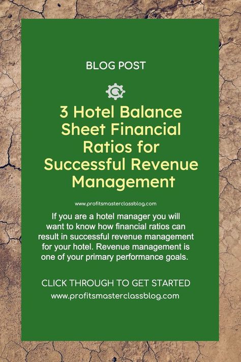 3 Hotel Balance Sheet Financial Ratios for Successful Revenue Management Hotel Revenue Management, Financial Ratios, Hotel Manager, Financial Ratio, Becoming Successful, Villa Ideas, Revenue Management, Hotel Business, Financial Statements