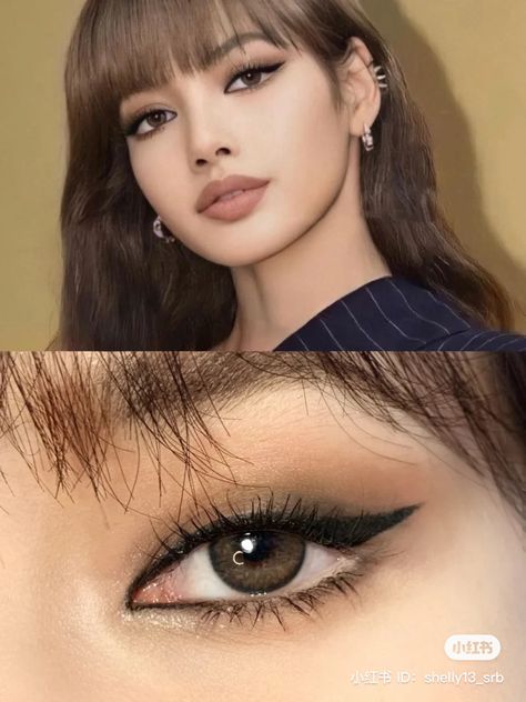 Lalisa Eye Makeup, Lalisa Makeup Look, Simple Beautiful Eye Makeup, Lalisa Makeup Tutorial, Lalisa Manoban Makeup, Lisa Makeup Blackpink Tutorial, Lisa Blackpink Makeup Look, Lisa Eye Makeup, Blackpink Eye Makeup