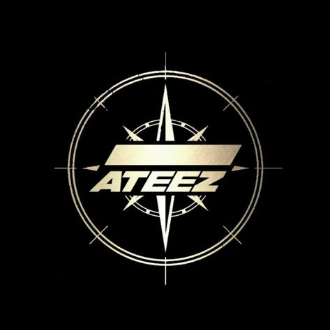 Ateez Logo Wallpaper Aesthetic, Ateez Compass Logo, Ateez Logo Aesthetic, Ateez Sketch, Ateez Inspired Tattoo, Ateez Widget, Ateez Logo, Ateez Lockscreen, Starry Night Wallpaper