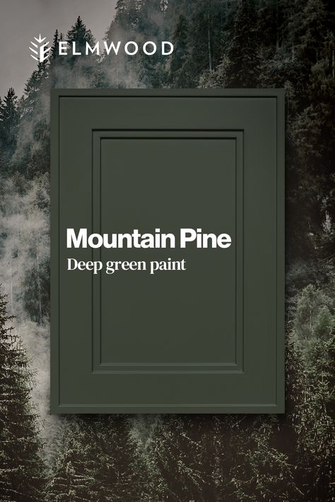 Add depth and richness to interior spaces with an exceptionally versatile, deep heritage green that pairs beautifully with cool and warm-toned stains. Green Paint Ideas For Walls, Blue Green Two Tone Wall, Mountain Pine Paint Color, Dark Green And Brown House Exterior, Essex Green Benjamin Moore Living Room, Pine Green Kitchen, Green Paint Wood Trim, Best Way To Paint Trim, Green Bathroom Color Palette