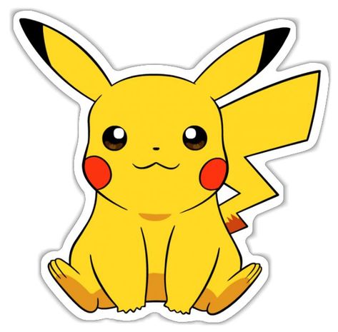 Pokemon Decal, Pokemon Themed Party, Pikachu Drawing, Pokemon Birthday Party, Pokemon Stickers, Cute Pikachu, Pokemon Party, Pokemon Birthday, Cartoon Stickers