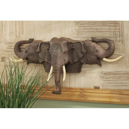 Elephant Wall Decor, Elephant Home Decor, Safari Decorations, Bold Decor, Wildlife Decor, Elephant Sculpture, Elephant Statue, Elephant Decor, Clay Wall