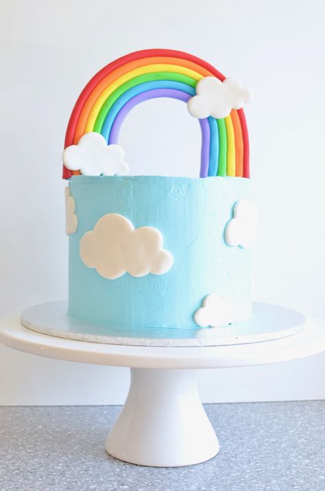 Best Birthday Cake Designs, Birthday Cake Designs, White Chocolate Mud Cake, Fondant Cakes Birthday, Make A Rainbow, Cloud Cake, Chocolate Mud Cake, Rainbow Birthday Cake, Adult Birthday Cakes