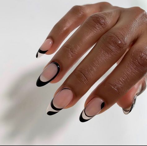 Monochrome Nails, Her Nails, Fire Nails, Dream Nails, Funky Nails, Fancy Nails, Nails Inspo, Chic Nails, Dope Nails