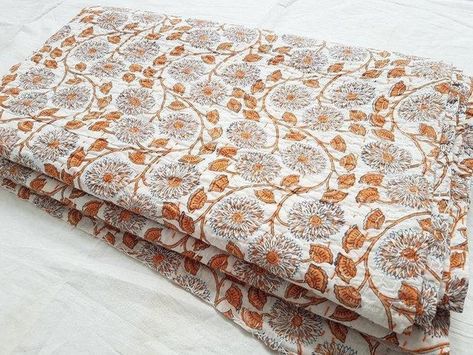 Indian Kantha Quilt Block Printed Kantha Blanket Cotton Kantha Bedspread Handmade Kantha Coverlet Throw King, Indian print summer bedspreads by OMRATEXTILE on Etsy Mom Room, Boho Quilt, Lit King Size, Kantha Blanket, Chic Bedding, Block Print Quilt, Cotton Bedspread, Handmade Throws, Kantha Blankets