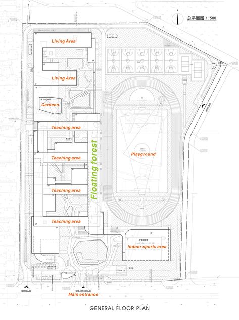 Huizhen High School in China wins World Building Of The Year Award For 2023 School Floor Plan, High School Plan, High School Design, School Floor, World Architecture Festival, Campus Design, World Architecture, World Building, Lectures Hall