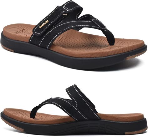 Limited time deal $27.99 (18% Off)(List Price: $33.99) COFACE Womens Fashion Orthotic Flip Flops Ladies Slip On Lightweight Athletic Yoga Mat Cushion Thong Sandals With Comfortable Plantar Fasciitis Arch Support Orthotic Flip Flops, Cool Slides, Utilitarian Style, Winter Slippers, Thong Sandals, Quality Fashion, Sandals Summer, Flip Flop Sandals, Womens Slippers