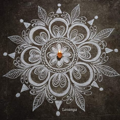 Rangoli Designs White Colour, Jhoti Design, Alpana Designs, Passengers Movie, White Rangoli, Chakra Painting, Colour Rangoli, Daily Muggulu, Pongal Kolam