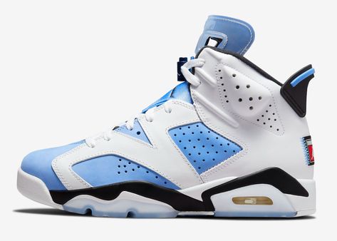 Air Jordan 6 UNC CT8529-410 2022 Release Date - Sneaker Bar Detroit Unc University, Air Jordan 6 Retro, Navy Accents, Nike Air Jordan 6, British Khaki, Jordan Model, Jordan 6 Retro, Air Jordan 9, Air Jordan 6