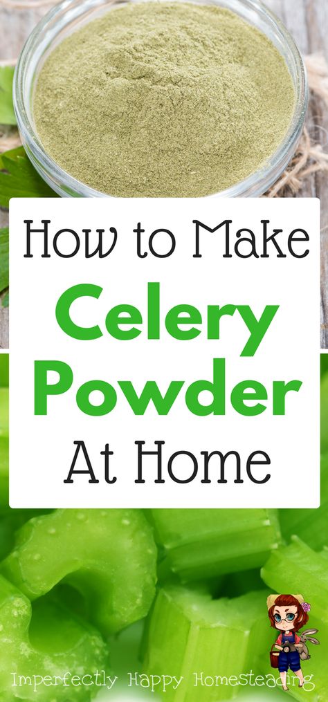 Easy DIY - How to Make Celery Powder at Home. Celery Powder, Diy Spices, Tandoori Masala, Home Stretch, Homemade Spices, Homemade Seasonings, Garden Harvest, Dehydrated Food, Dehydrator Recipes