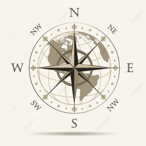 Wind Map, Korea Tattoo, Compass Rose Design, Compass Vector, Happy Columbus Day, Gas Mask Art, Compass Icon, Retro Map, Map Compass