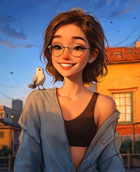 Desenho Aesthetic, Stylised Portrait, Sam Yang, Digital Art Portrait, Kimberly Brown, Inspirational Digital Art, Tomboy Art, Golden Moments, The Setting Sun