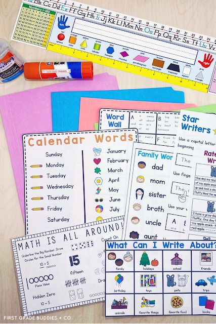 Handy Helper Folder | A Writing Workshop Tool | First Grade Buddies Writing Folders First Grade, File Folder Printables Free, Homework Board, Iep Binder, Office Folder, Work Folders, Writing Office, Calendar Word, Writing Folders