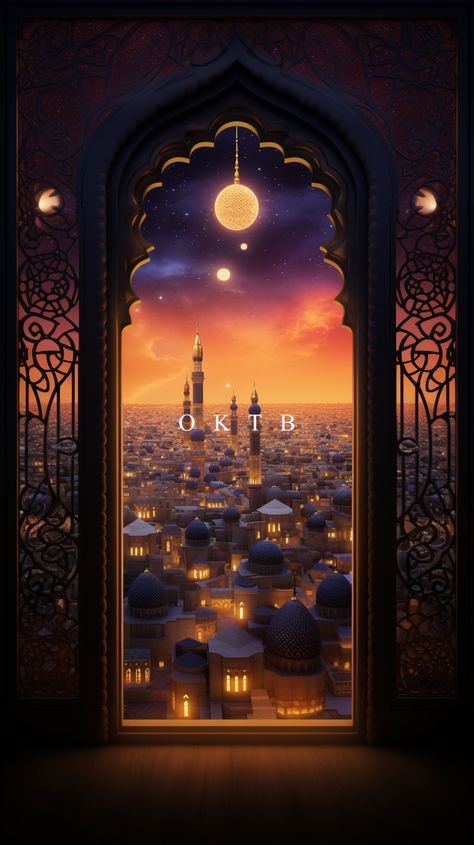 Sufi Night Background, Sufi Night Poster, Arabian Nights Background, Sufi Background, Arabian Nights Art, Arab Landscape, Arabian Background, Magic Village, Sufi Night