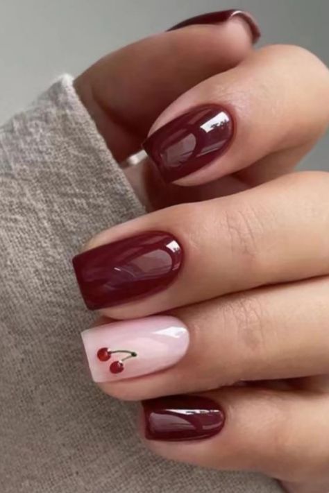 Red Nails For Short Nails, Nail Art Designs For Very Short Nails, Short Nail Decor, Nails Inspo Square Short, Short Nails Art Red, Nail Inspo For Very Short Nails, Cute Ideas For Short Nails, Square Nails Biab, Nail Art Designs Square Nails Short