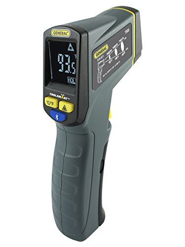 General Tools TS05 ToolSmart BlueTooth Connected NonContact Digital Infrared Thermometer ** Want additional info? Click on the image. Infrared Thermometer, Laser Pointer, Temperature Measurement, Digital Thermometer, Phone Organization, Save Money, Mobile Phone, The Help, Free Download