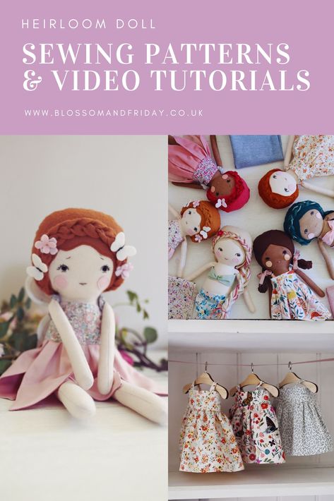 Fabric Fairy Dolls Free Pattern, Fairy Dolls Diy Free Pattern, Hand Sewing Doll Clothes, Ragdoll Clothes Patterns Free, Heirloom Dolls Handmade, Mermaid Doll Pattern Sewing, Fairy Rag Doll, Easy Rag Doll Pattern Free, Free Cloth Doll Patterns