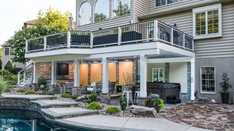 Under Deck Patio Ideas, Under Deck Ideas, Under Deck Patio, Deck Patio Ideas, Under Deck Drainage System, Under Deck Drainage, Patio Under Decks, Deck Landscaping, Deck Shade