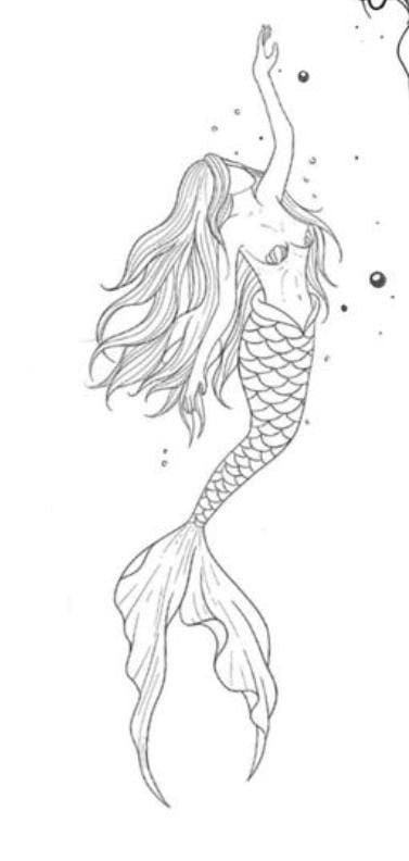 Siren Drawing Sketches, Drawing A Mermaid, Beautiful Mermaid Drawing, Drawing Mermaids, Mermaid Outline, Water Sketch, Mermaid Drawing, Mermaid Sketch, Mermaid Embroidery