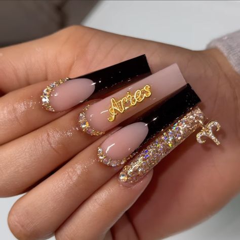 Aries Nails Acrylic, Nails Art Easy, Aries Szn, Nails Art Simple, Zodiac Nail Designs, Nail Art 2022, Design Nails Art, 21st Birthday Nails, Nail Art For Short Nails