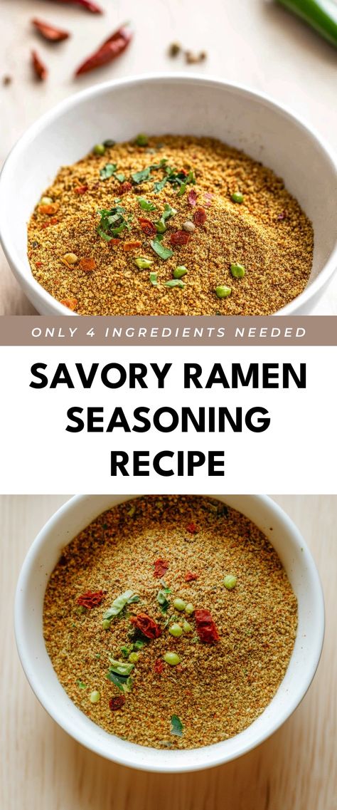 Image for Savory Ramen Seasoning Recipe Homemade Ramen Bowl Recipes, Instant Noodle Jar Recipes, Organic Ramen Noodle Recipes, Instant Ramen Noodle Recipes Mason Jars, Ramen Flavor Packet Recipes, Instapot Ramen Noodle Recipes, Healthy Homemade Ramen, How To Make The Best Ramen, Ramen Side Dish