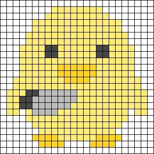 Alpha pattern #26663 | BraceletBook Duck With Knife Pixel Art, Duck Pixel Art, Civ Civ, Cow Alpha Pattern Crochet, Goose Alpha Pattern, Duck Alpha Pattern, Cow Alpha Pattern, Alpha Patterns Cartoon, Baby Chicken