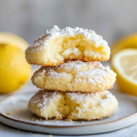 Lemon Ricotta Cookies - Home and Gardening Ideas Lemon Ricotta Cookies With Lemon Glaze, Homemade Oatmeal Raisin Cookies, Ricotta Cookies Recipe, Lemon Ricotta Cookies, Ricotta Cheese Recipes, Lemon Drop Cookies, Xmas Baking, Ricotta Cookies, Homemade Oatmeal