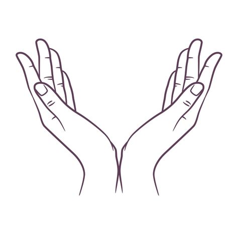 Line art drawing of praying hand. Praying hands Praying Hands Drawing Reference, Drawing Of Praying, Prayer Hands Drawing, Hand Praying, Praying Hands Drawing, Praise Hands, Bird Silhouette Art, Hand Outline, Hand Clipart